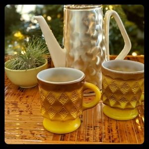 Vintage Fireking Anchor Hocking Set 3 Coffee Mugs